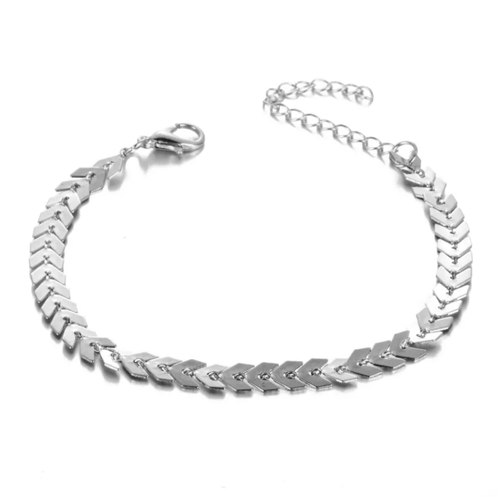 New Silver Antique Summer Foot Chain Anklet - Picture 2 of 3